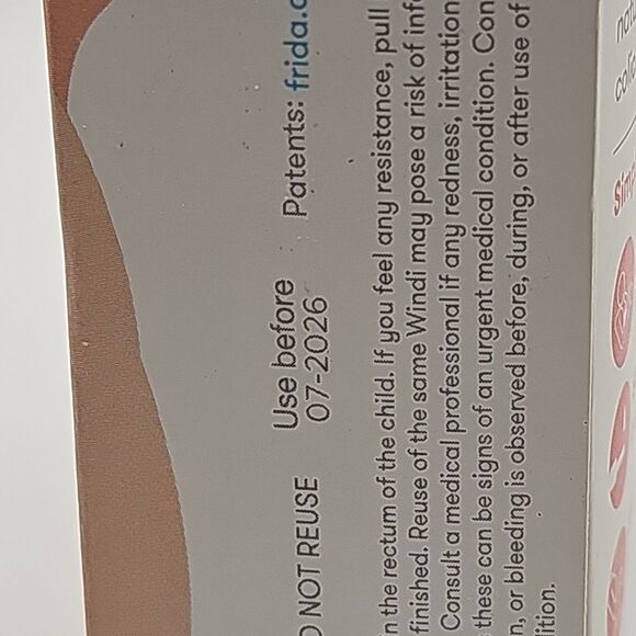 Fridababy Windi The Gaspasser 0+ Mo- 10 Ct Gas Colic Relief Baby Infant Exp 7/26 - Picture 3 of 4